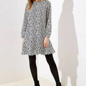 Retro Heart Flounce Baby Doll Swing Dress